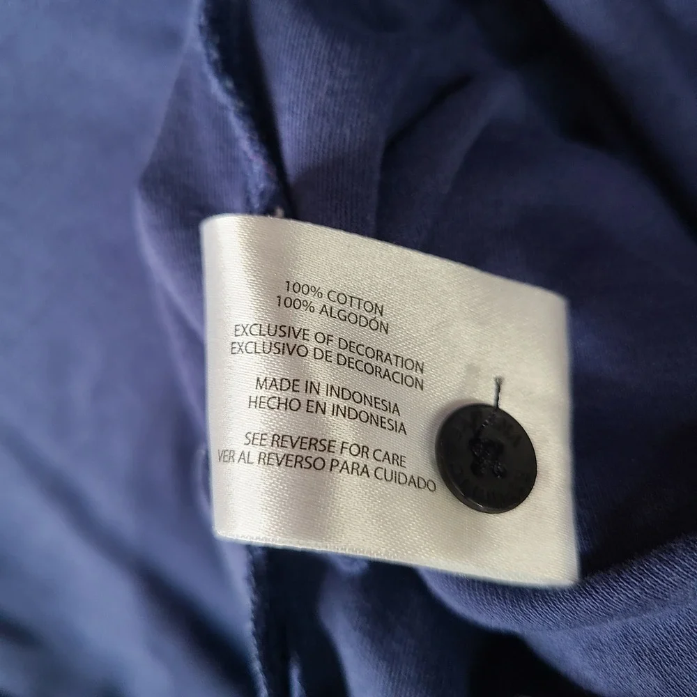 Banana Republic Polo Mens XL Blue Polo Short Sleeve‎ 100% Cotton Casual